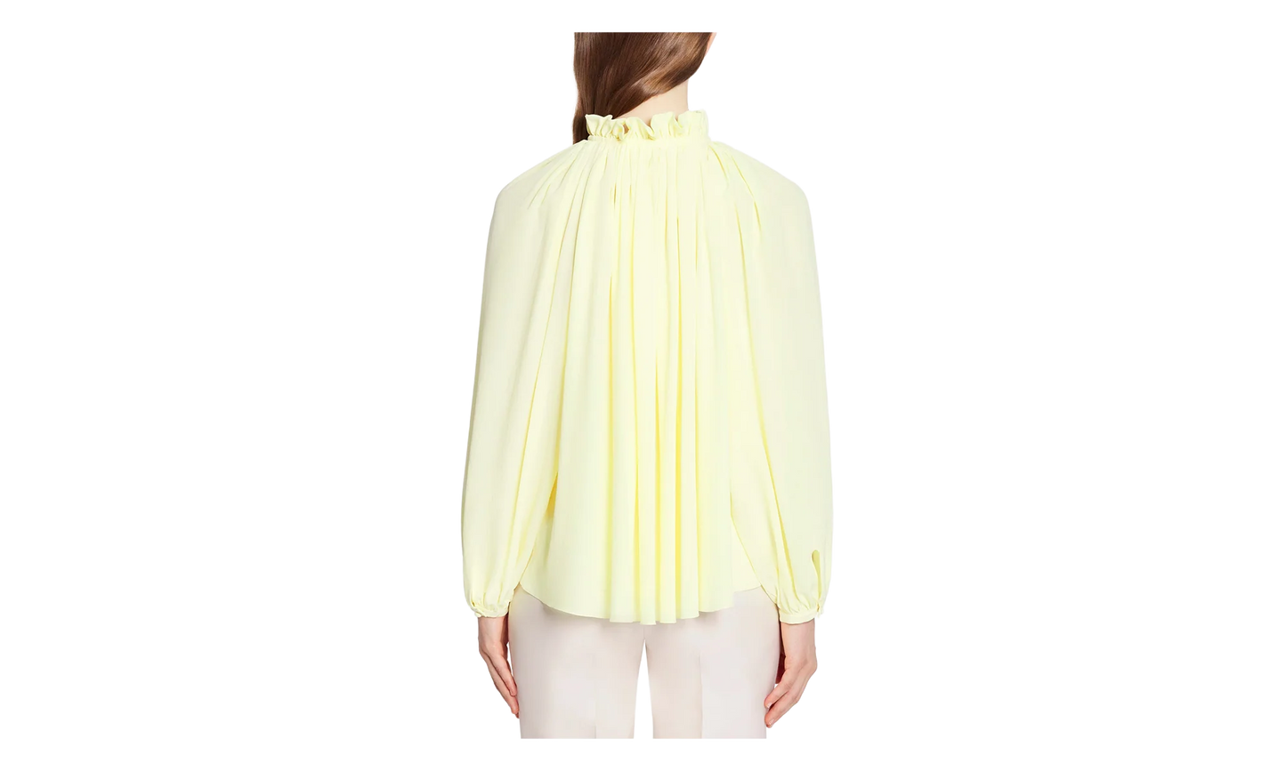 SILK FLARE SLEEVE BLOUSE "CITRON" RW TO0014 4868 P23 87