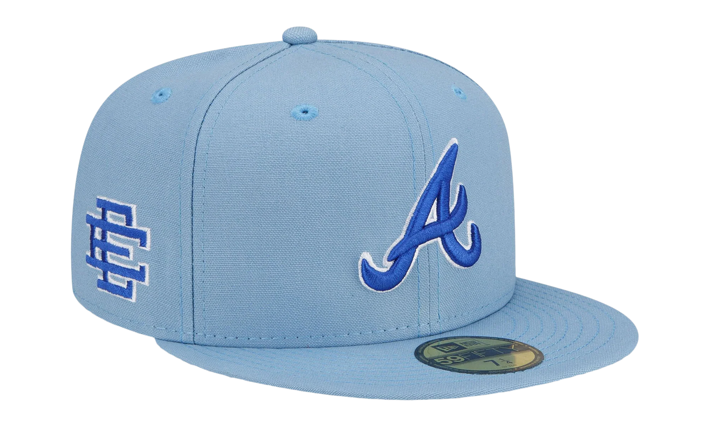 59FIFTY MLB ATLANTA BRAVES FITTED HAT "ERIC EMANUEL - Light Blue" EE433