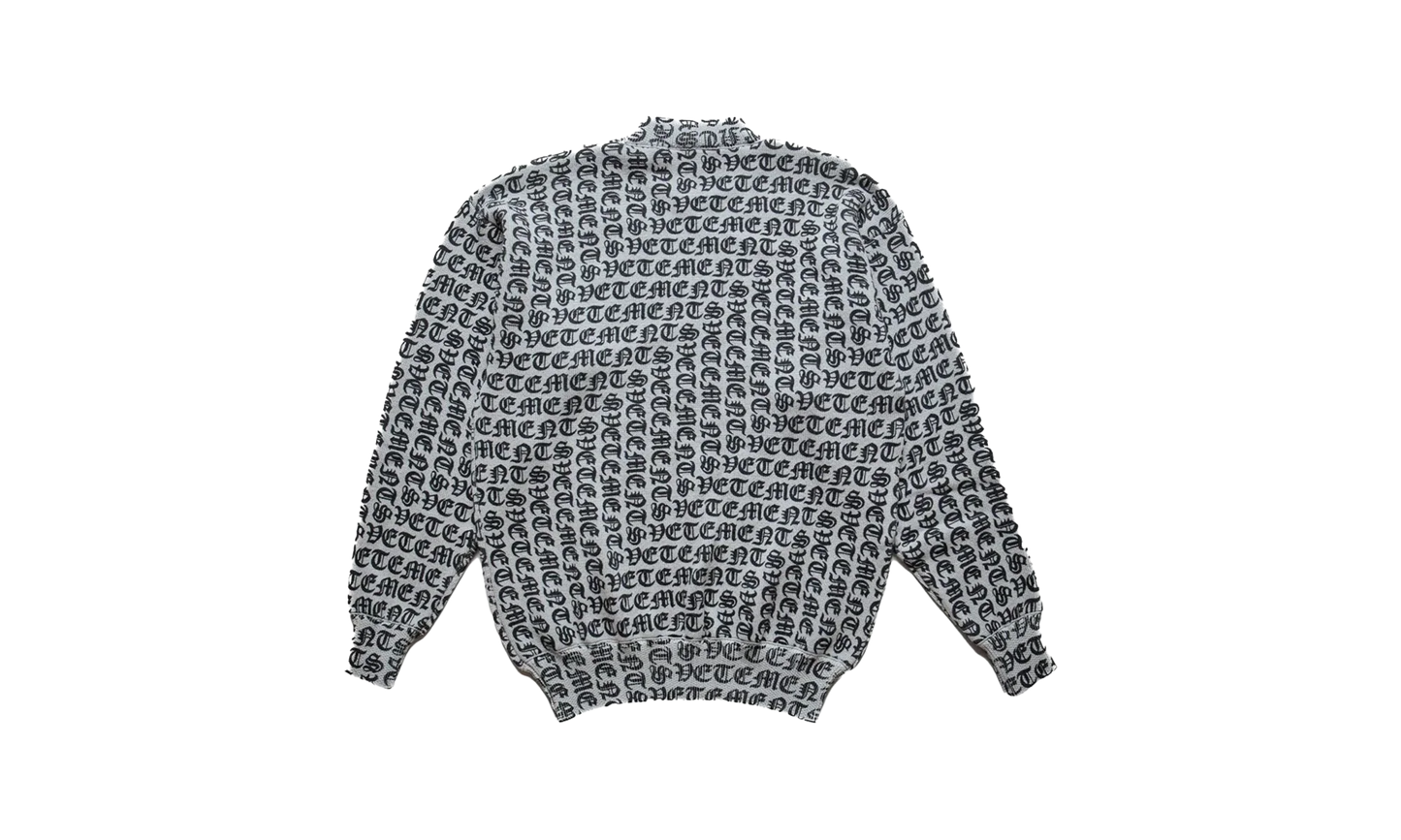 Vetements Gothic Monogram Sweater Grey "Grey" UA65KN210G