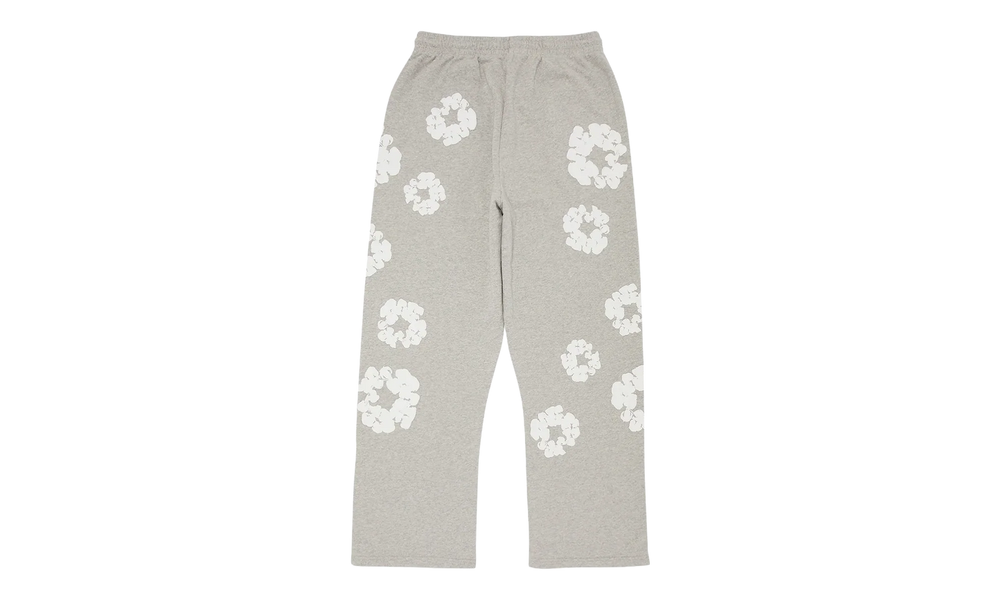 Cotton Wreath Open Hem Sweatpants "Grey" DT415