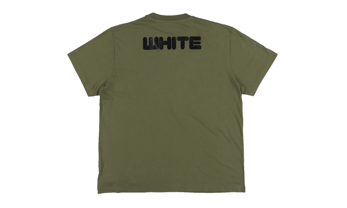Logo Printing Round Neck Loose Short Sleeve "Olive / Black" OMAA038F21JER0015510