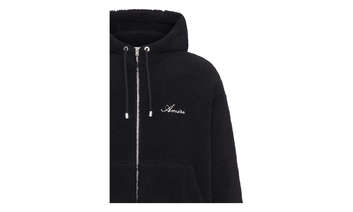 Bones Fleece Zip Hoodie "Black" AMOUJA1010 001