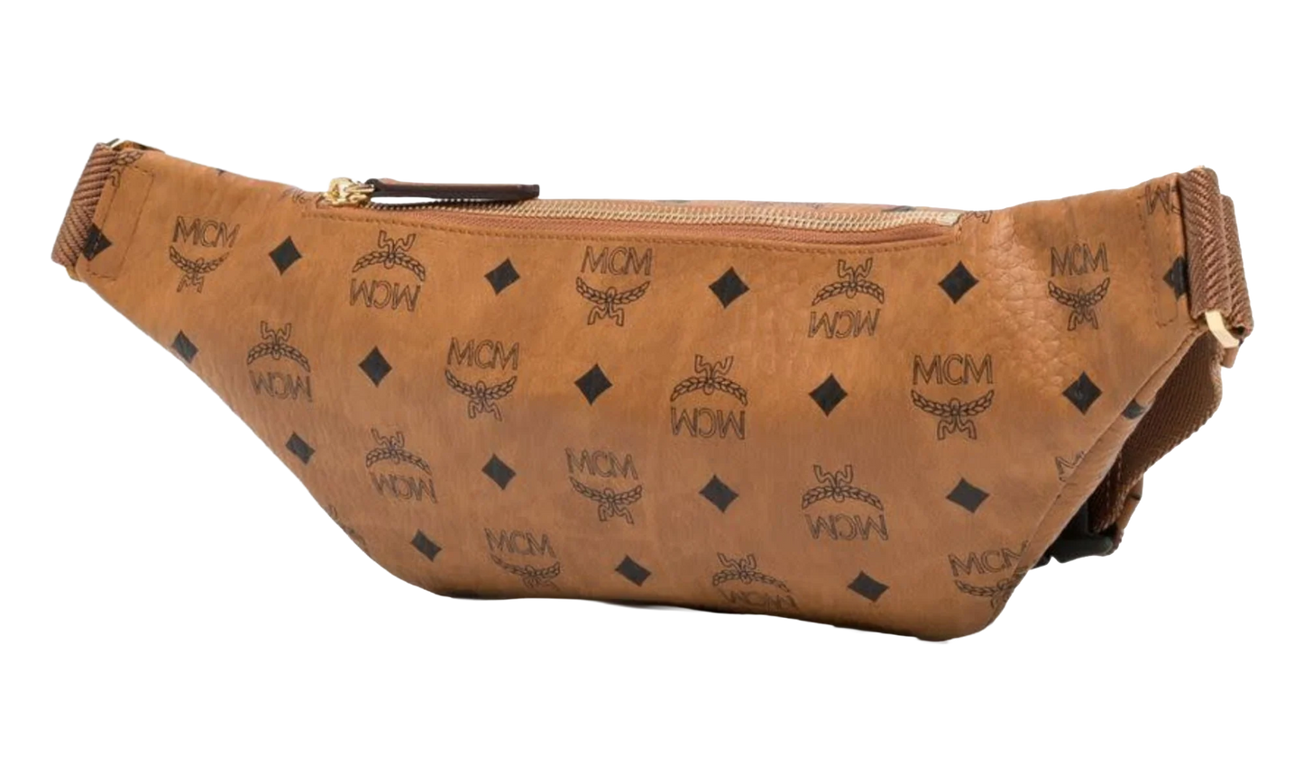 Medium Fürsten Belt Bag in Visetos "Cognac" MMZAAFI01CO001