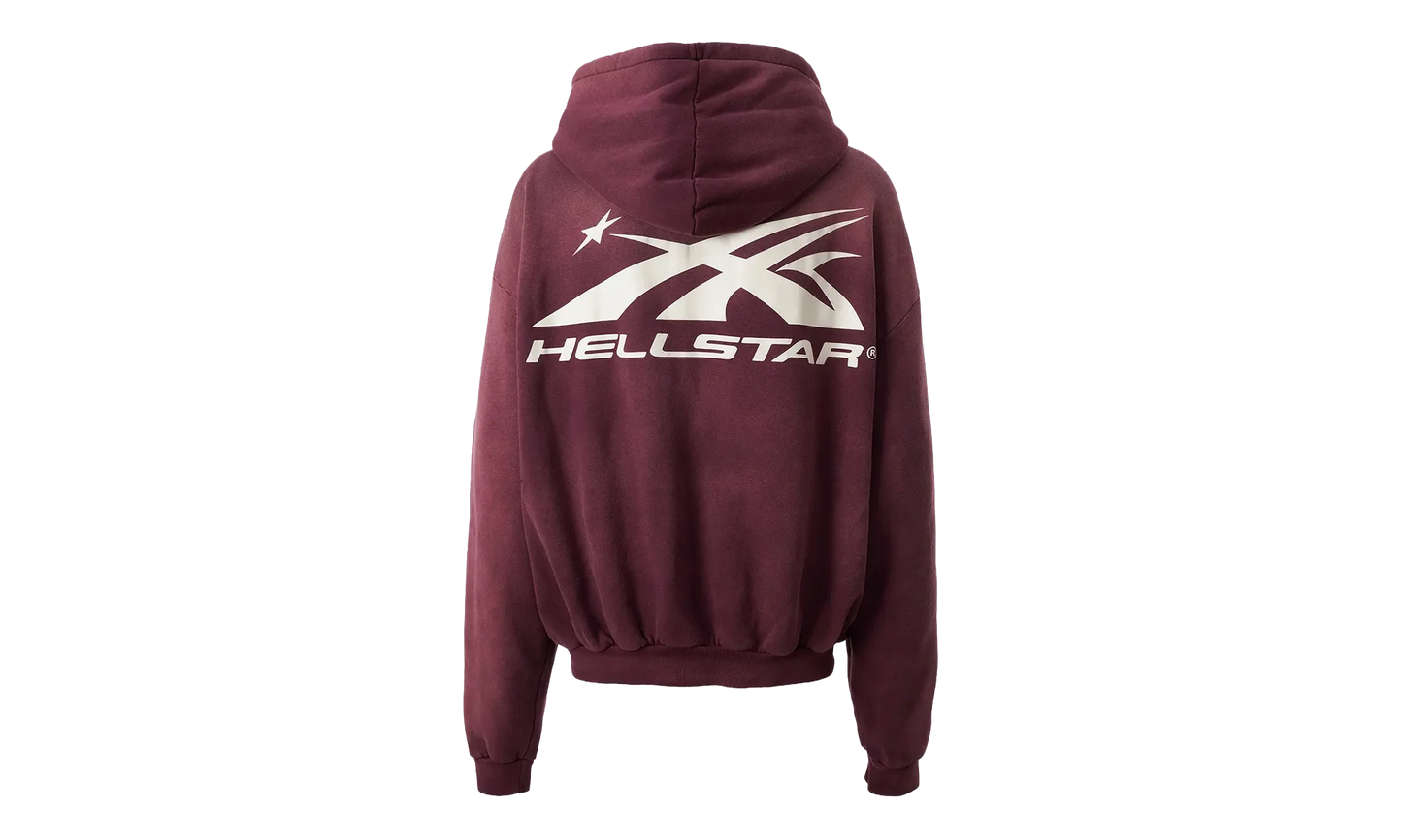 HS Logo Zip Up Hoodie "Burgundy" HSR122