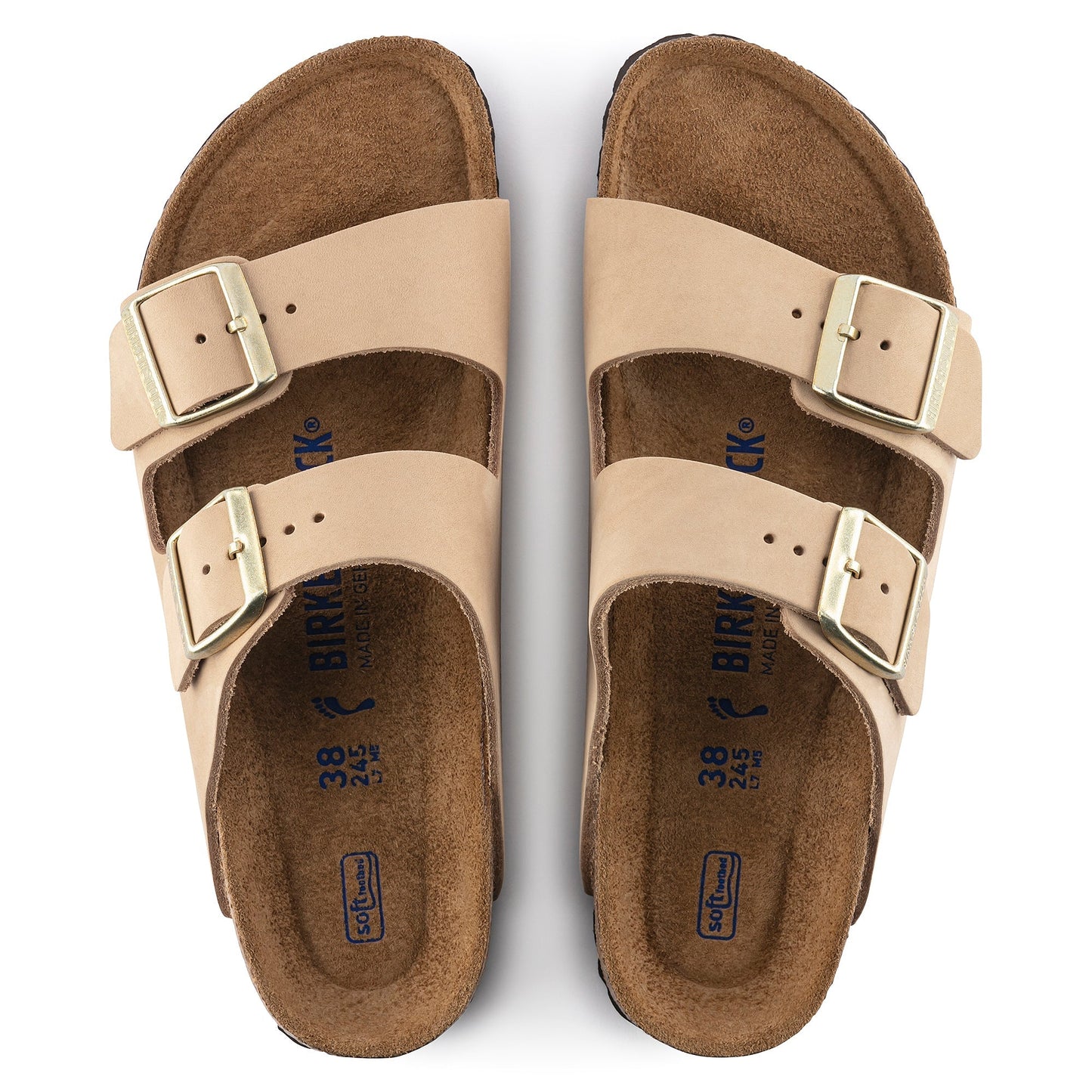 Arizona Nubuck Leather Soft Footbed in Sandcastle