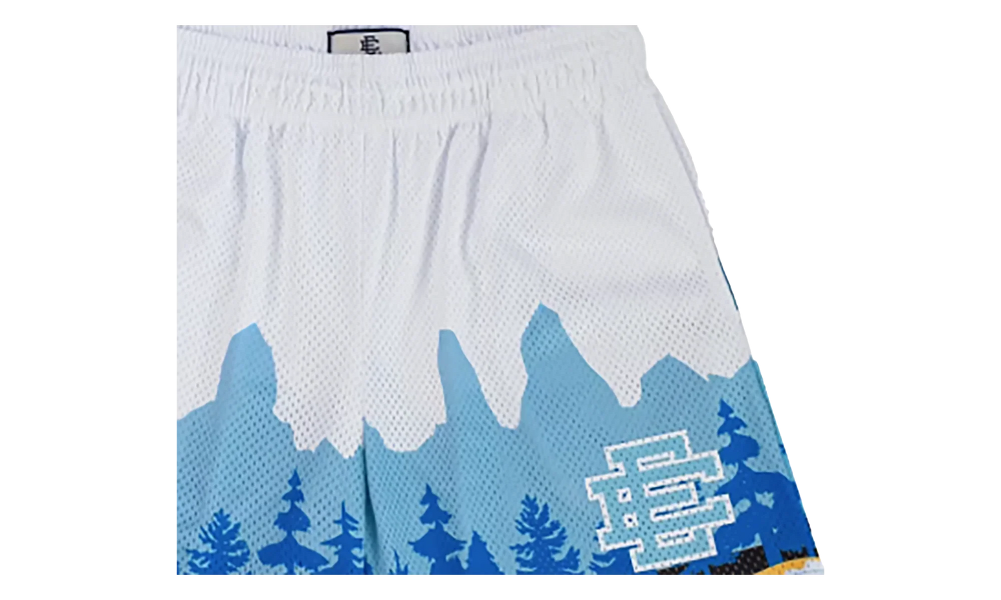 EE BASIC SHORT "SS24 - White/Aqua" EE709