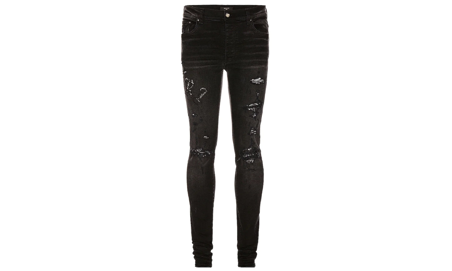 Old English Logo Bandana Patch Jeans "Aged Black White" PS22MDS148 023