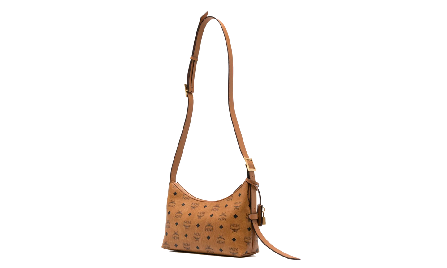 Small Aren Hobo in Visetos "Cognac" MWHESTA01CO001