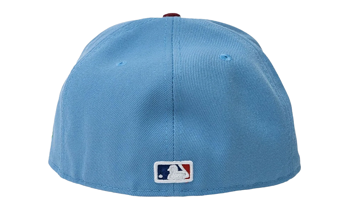 59FIFTY MLB NY YANKEES FITTED HAT "ERIC EMANUEL - Sky Blue/ Wine" EE424