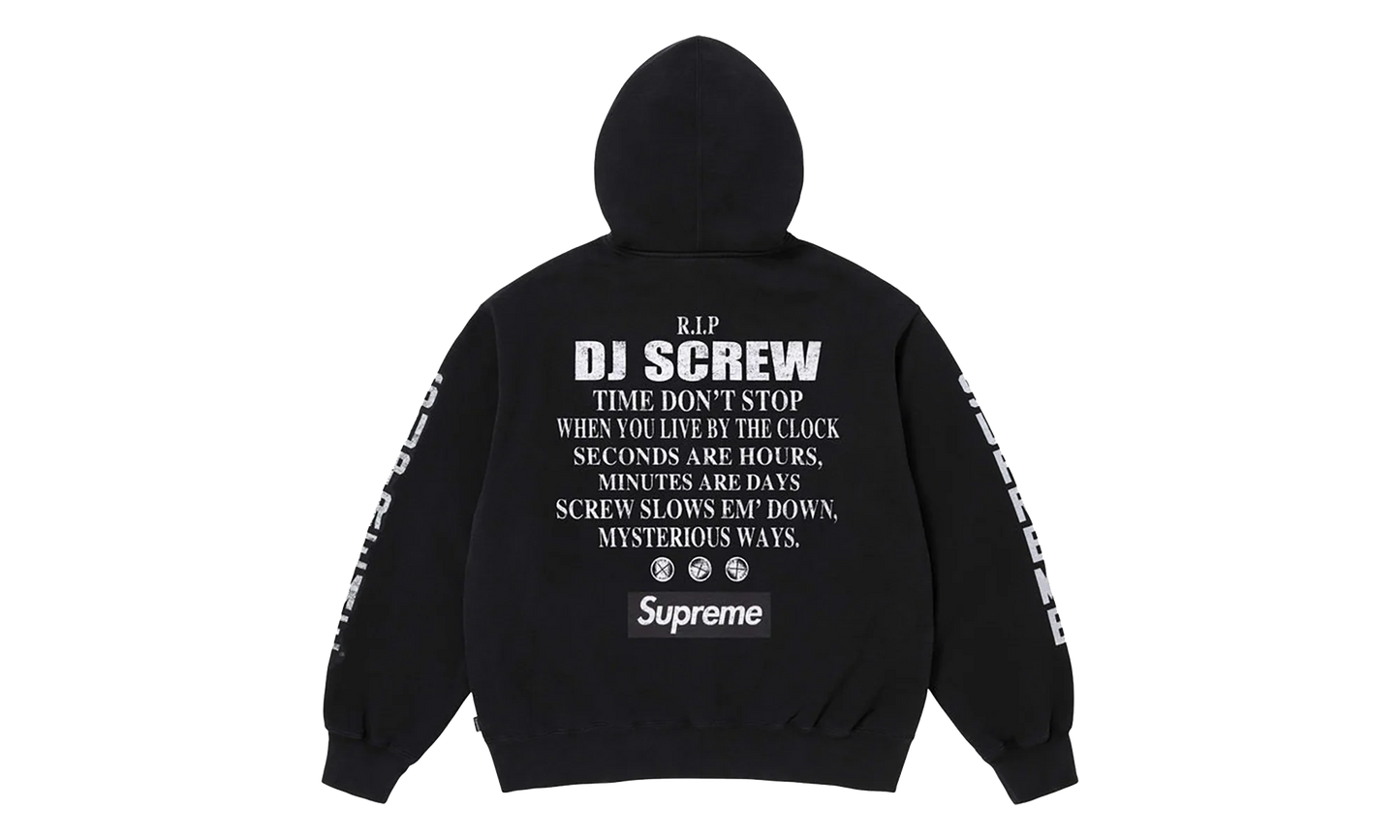 DJ Screw Zip Up Hooded Sweatshirt "SS26 - black" SU27355