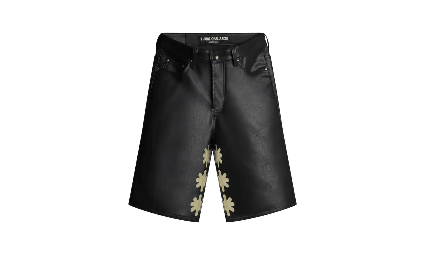 Leather Shorts "Black / Bone" 10058655