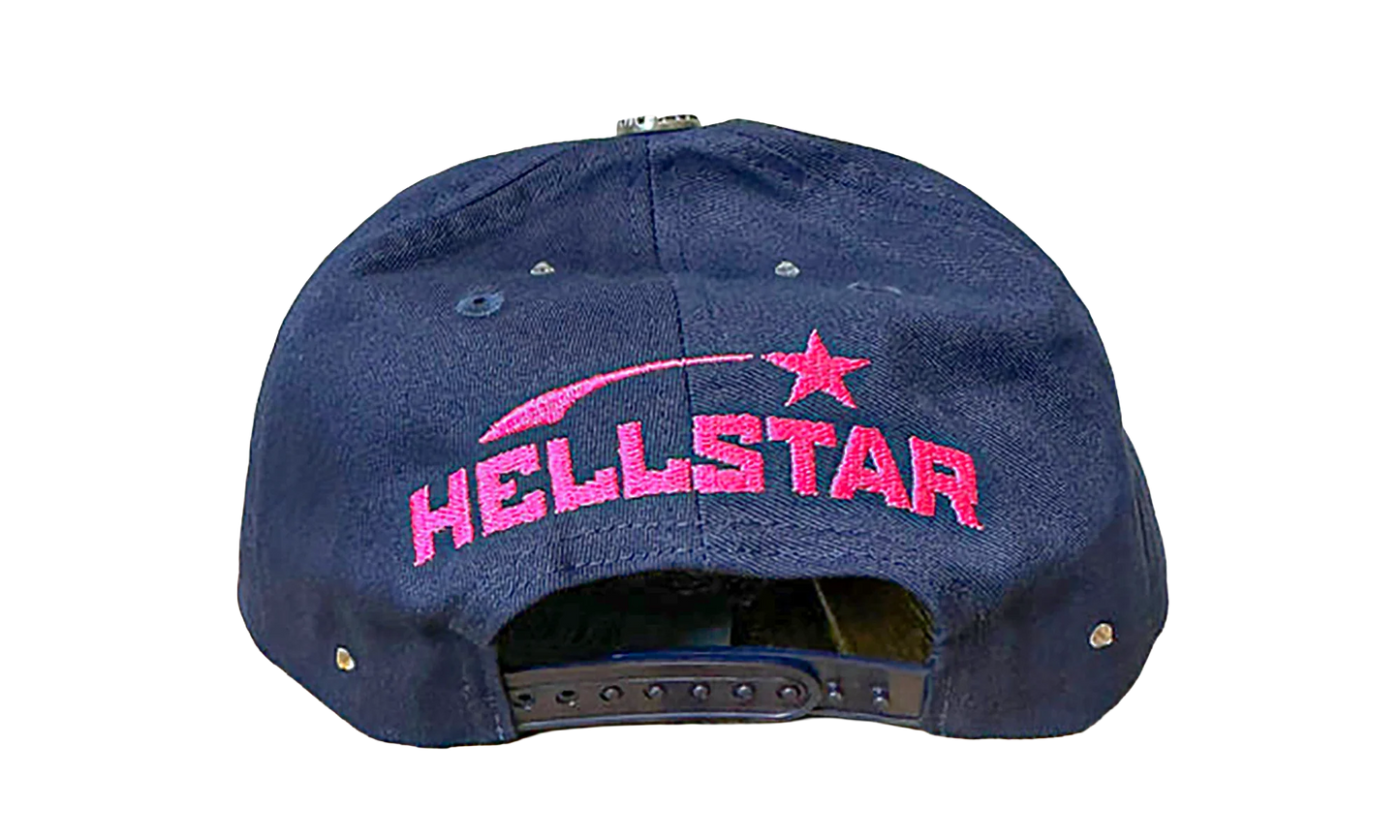 OG Logo Rhinestone Fitted Hat "Navy / Pink" HSR129