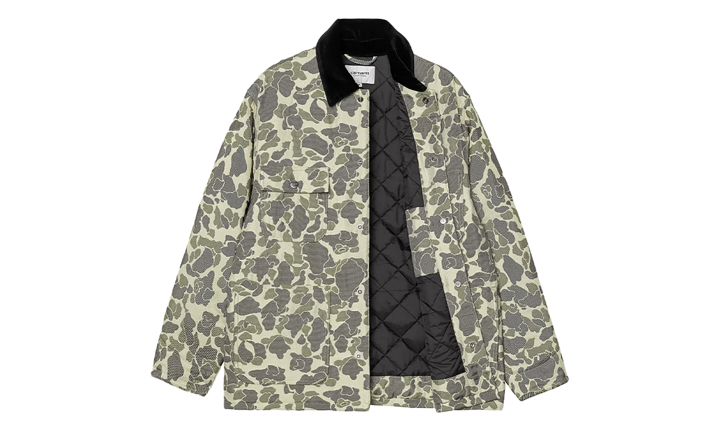 Tapestry Chore Coat "Camo Duck Jacquard Green / Tobacco" I035329 3CK XX