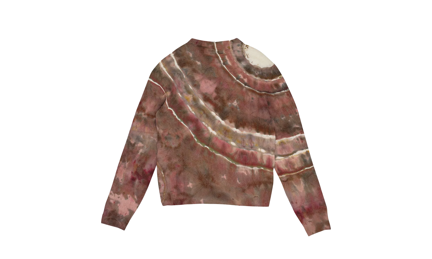 Ma Tie Dye Cashmere Crewneck Sweatshirt "Clay" SS22MKL007_Clay