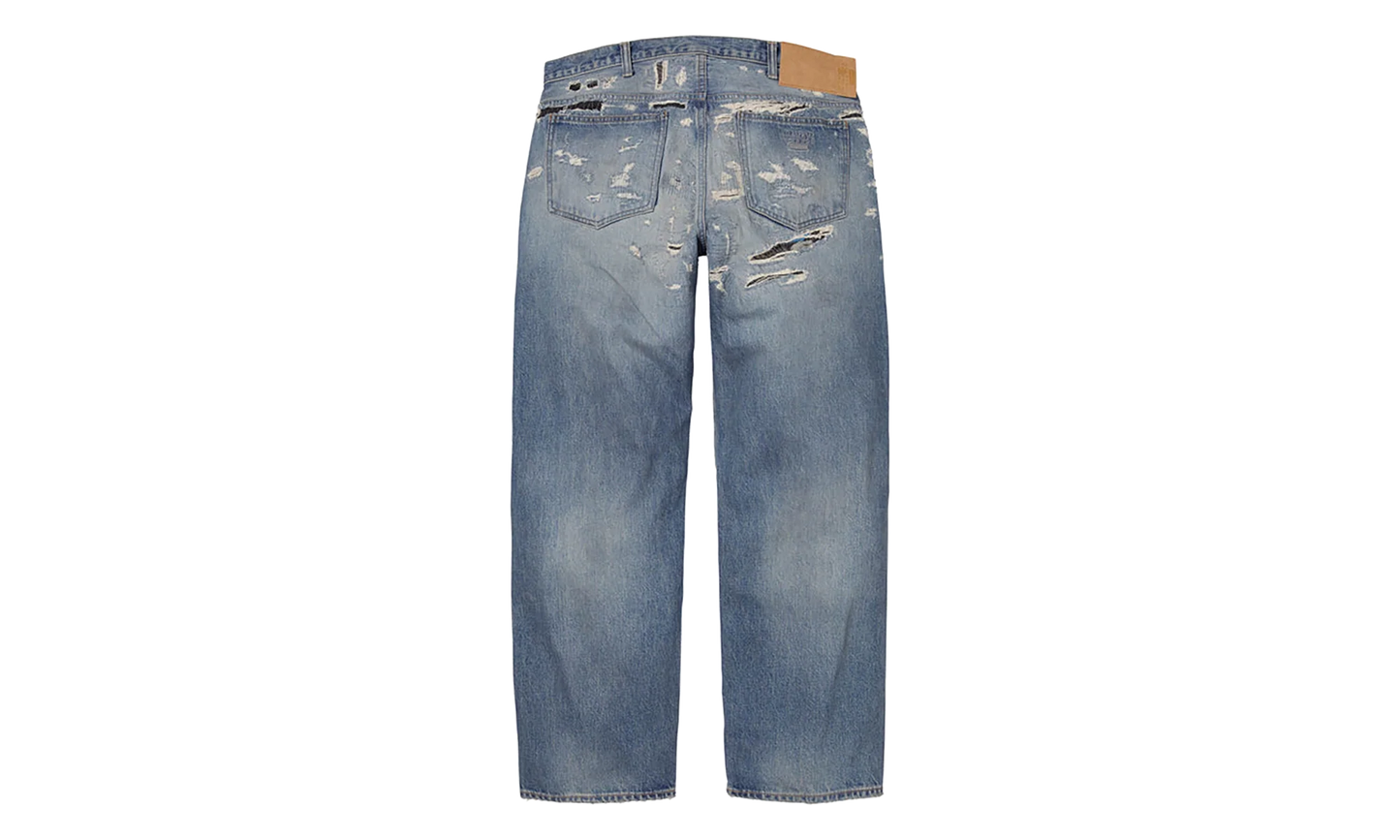 MM6 Maison Margiela Distressed Loose Fit Selvedge Jean "SS26 - Blue" SU27182