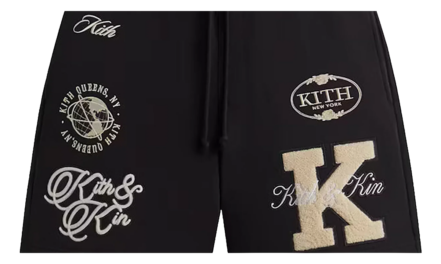 Emery Logo Patchwork Shorts WMNS "Black" KITH99