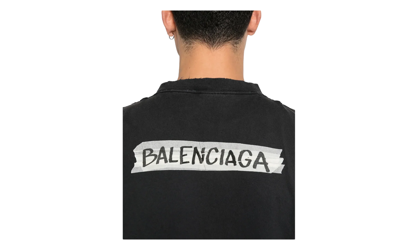 Masking Tape Medium Fit T-shirt "Faded Black" 764235 TTVL6 1041