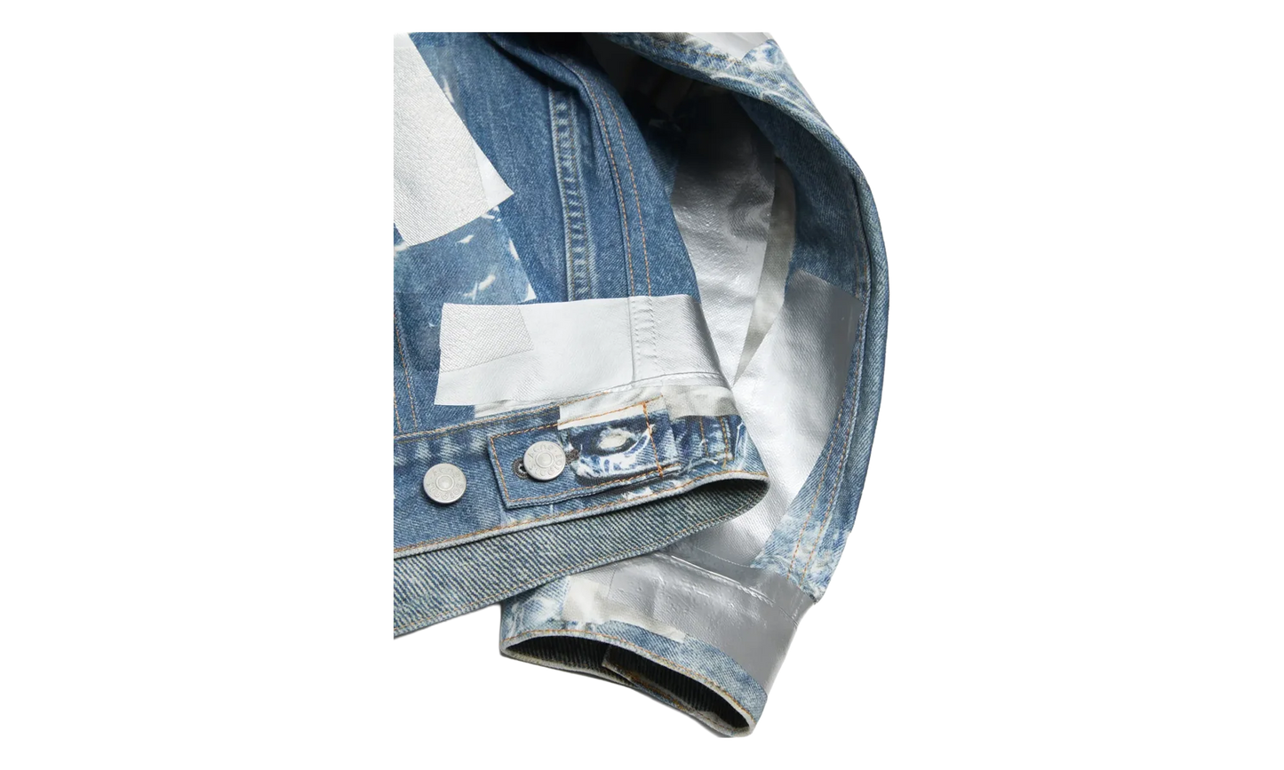 Printed Tape Denim Jacket "Blue" B90886AUZ