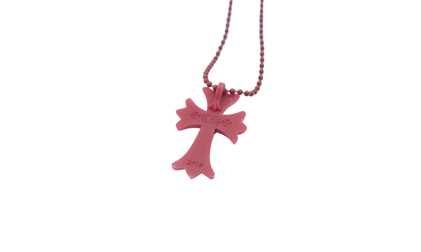 Silicrone Cross Necklace "Red Wine" CHRM0656