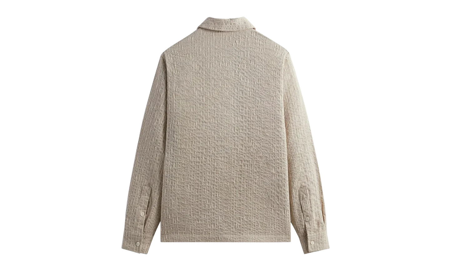 Slub Boucle Boxy Collared Overshirt "Canvas" KHM031816 210