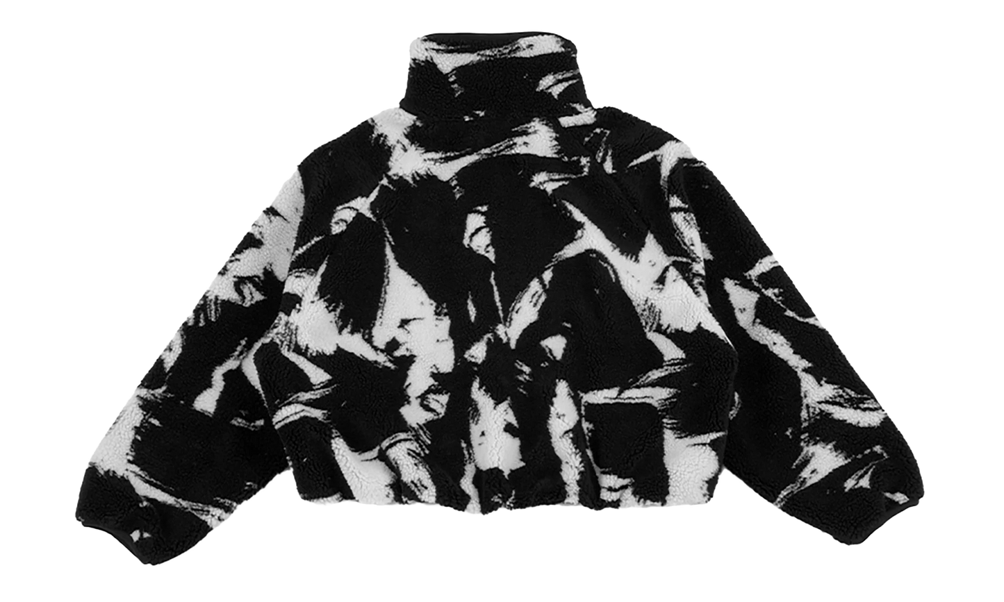NSW Oversized High-Pile Fleece WMNS "Black White" IF0344 010
