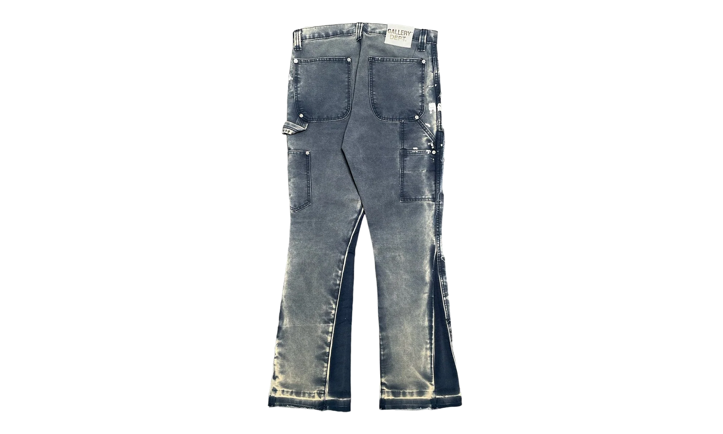 LA Flare Carpenter Pants Paint Splatter "Navy Blue Multi" GD134