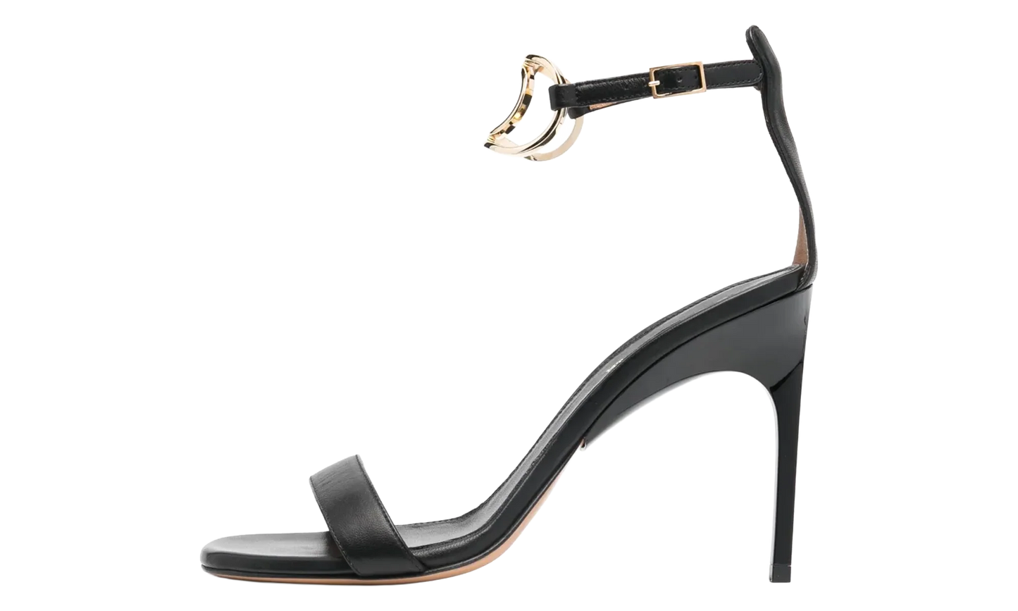 Gold Paperclip Leather High Sandal WMNS "Gold" OWIH045S23LEA0011076