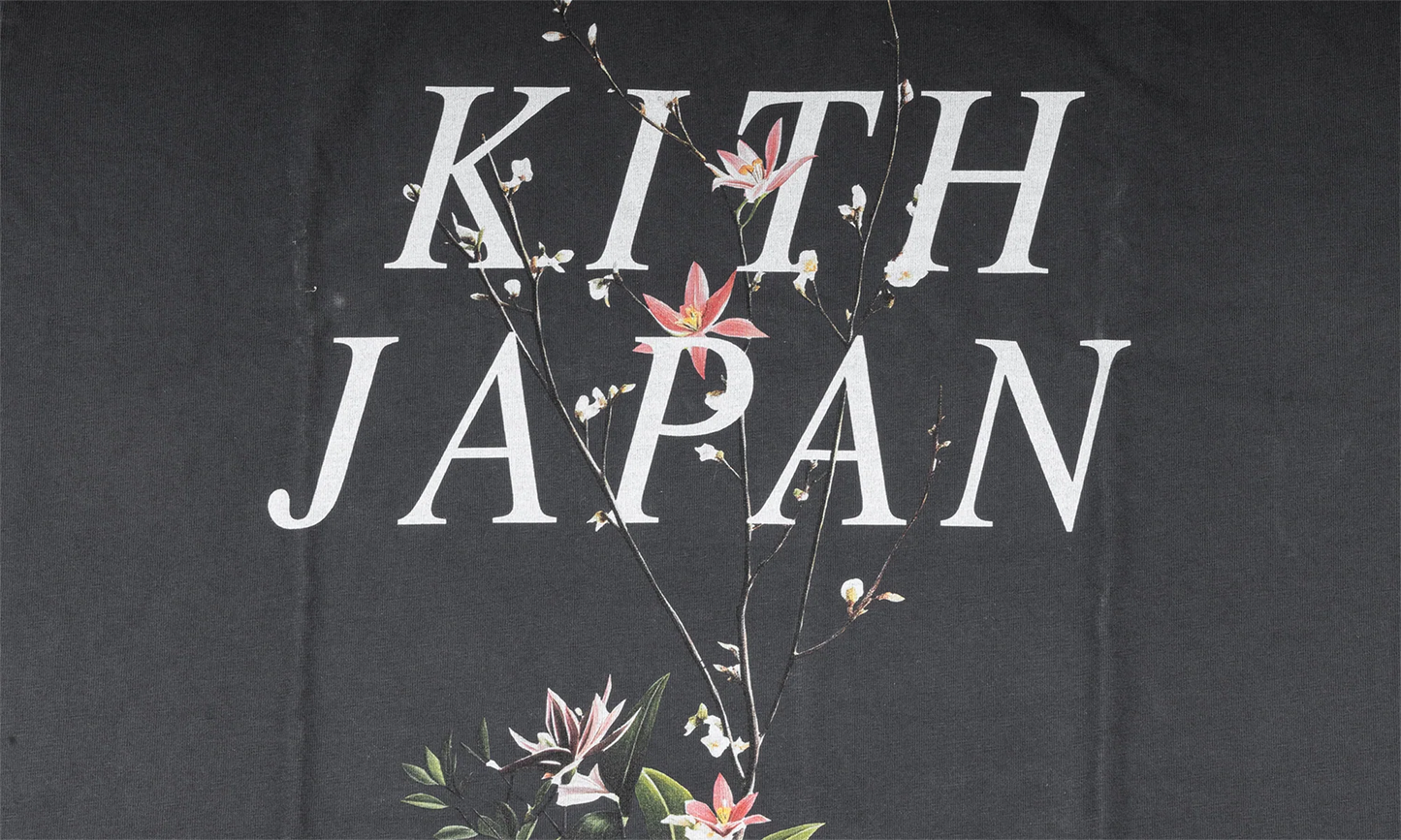 Japan flower vintage tee "Black" KHM034701 101