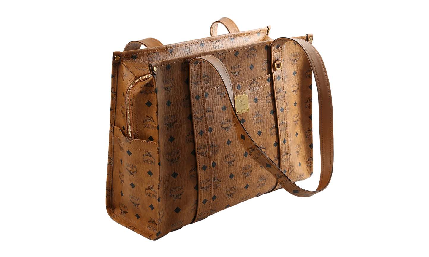 Large Aren Tote in Visetos "Cognac" MWTFATA02CO001