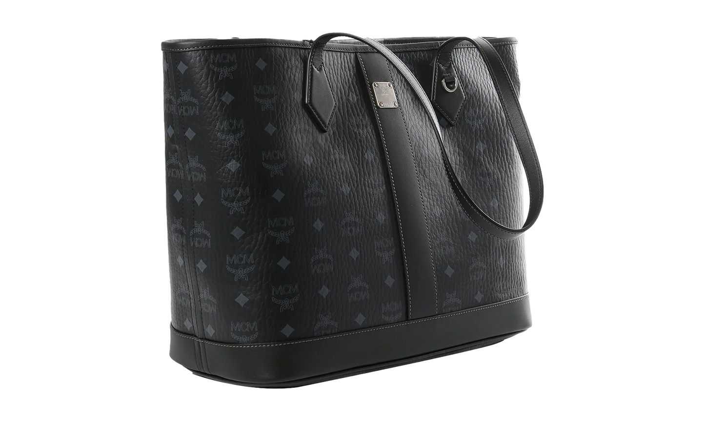 Medium Liz Shopper in Visetos "Black" MWPGSLR02BK001