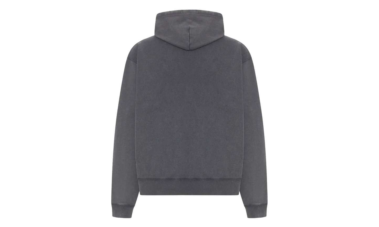 Oversized Drawstring Hoodie "Washed Black / White" 858143 TTVN6 9034