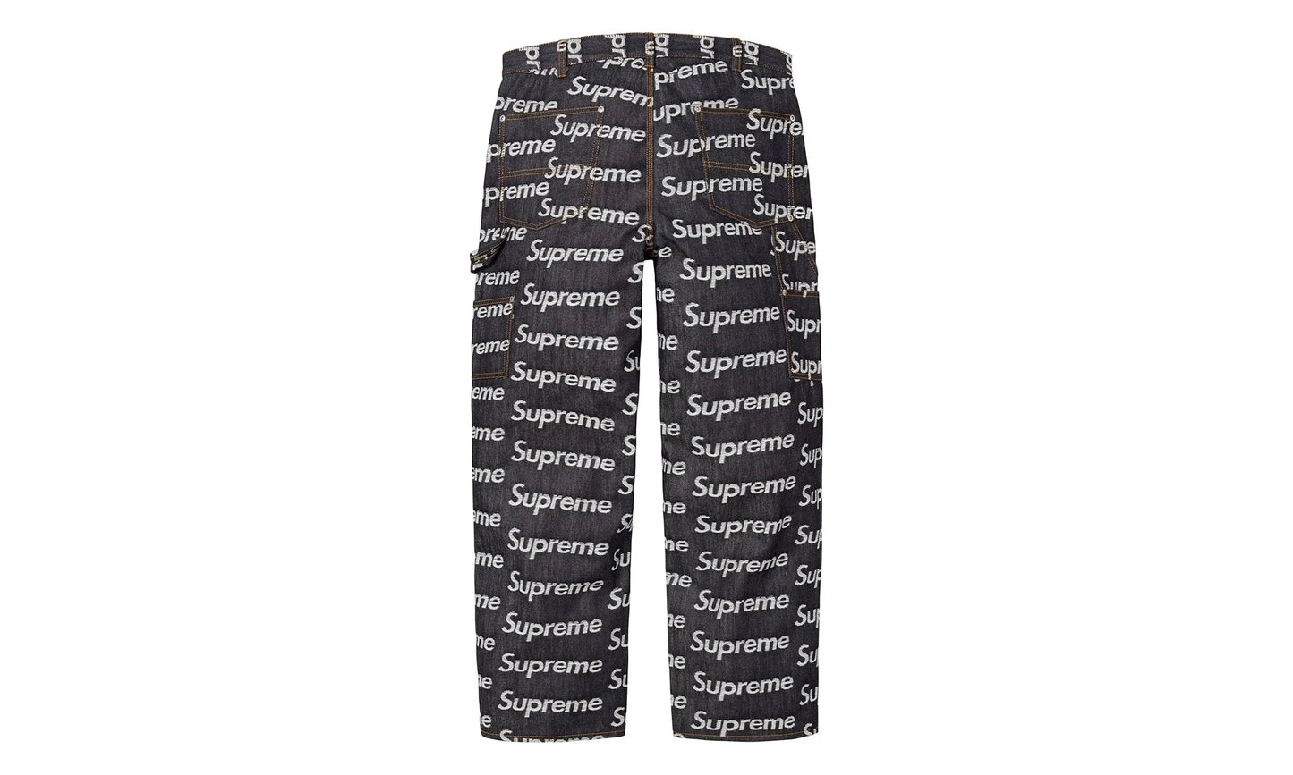Jacquard Logos Double Knee Denim Painter Jeans "FW25 - Rigid Indigo" SU26912