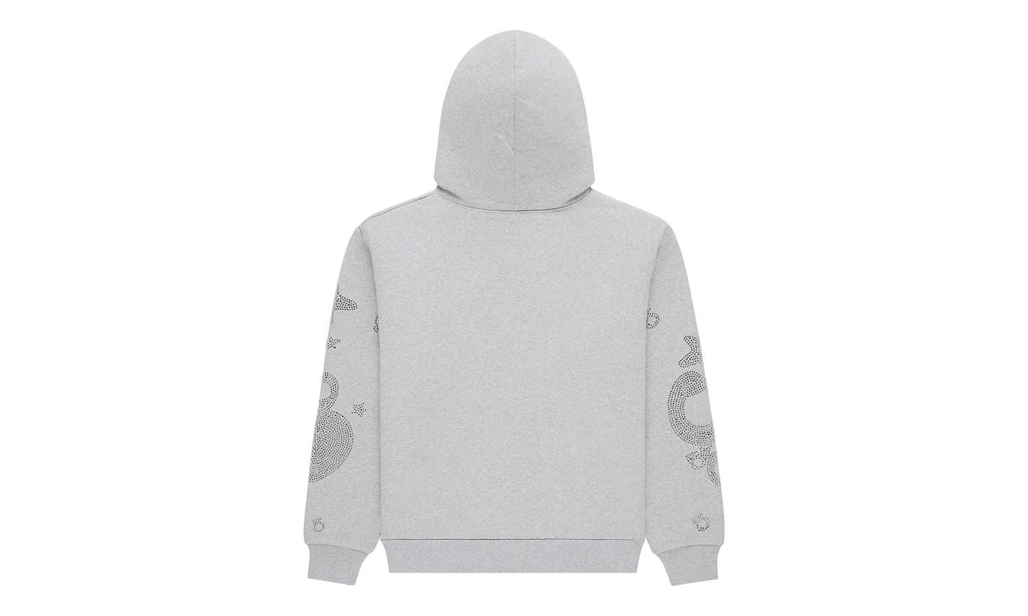 Rhinestone Beluga Hoodie "Grey" SP5der309