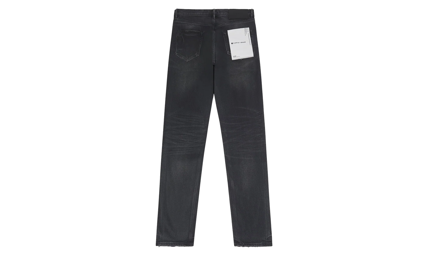 Double Dip Coated Straight Leg Denim "Black" P005 DDCV125