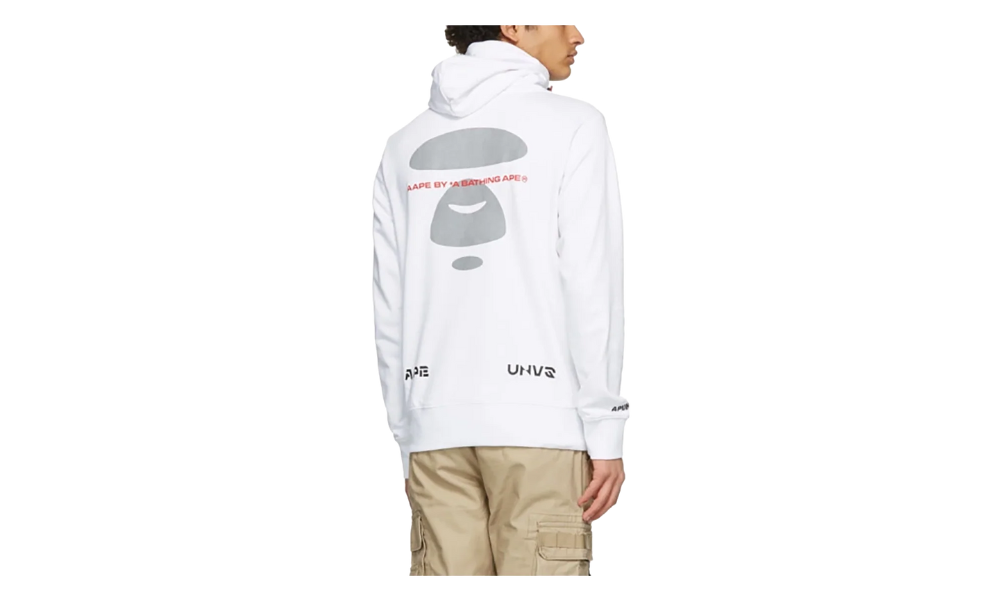 AAPE Logo Half-Zip Hoodie "White" 211547M202021