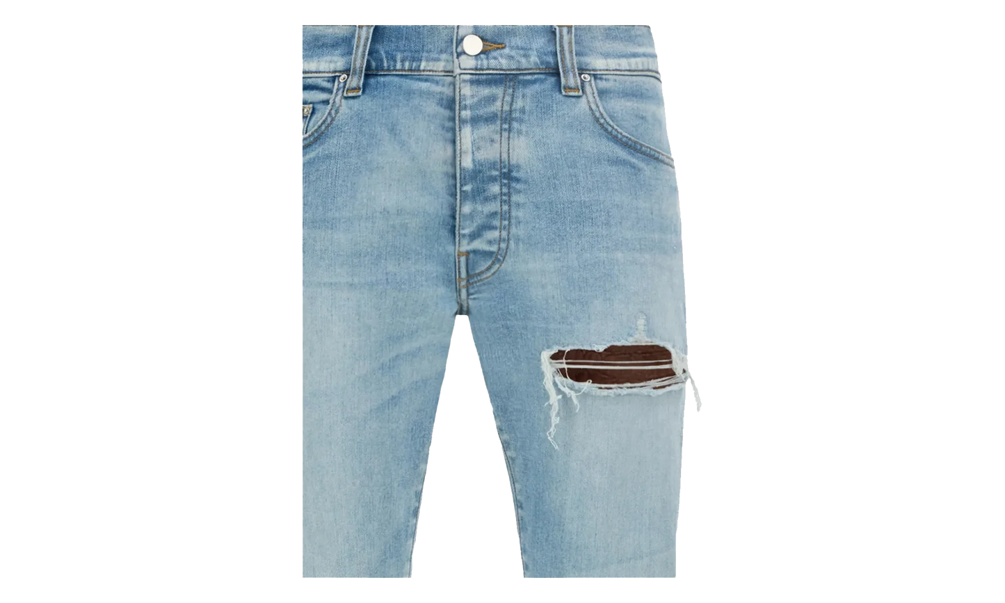 Croc Leather MX1 Jeans "Aged Indigo" AMBMJE1057 921