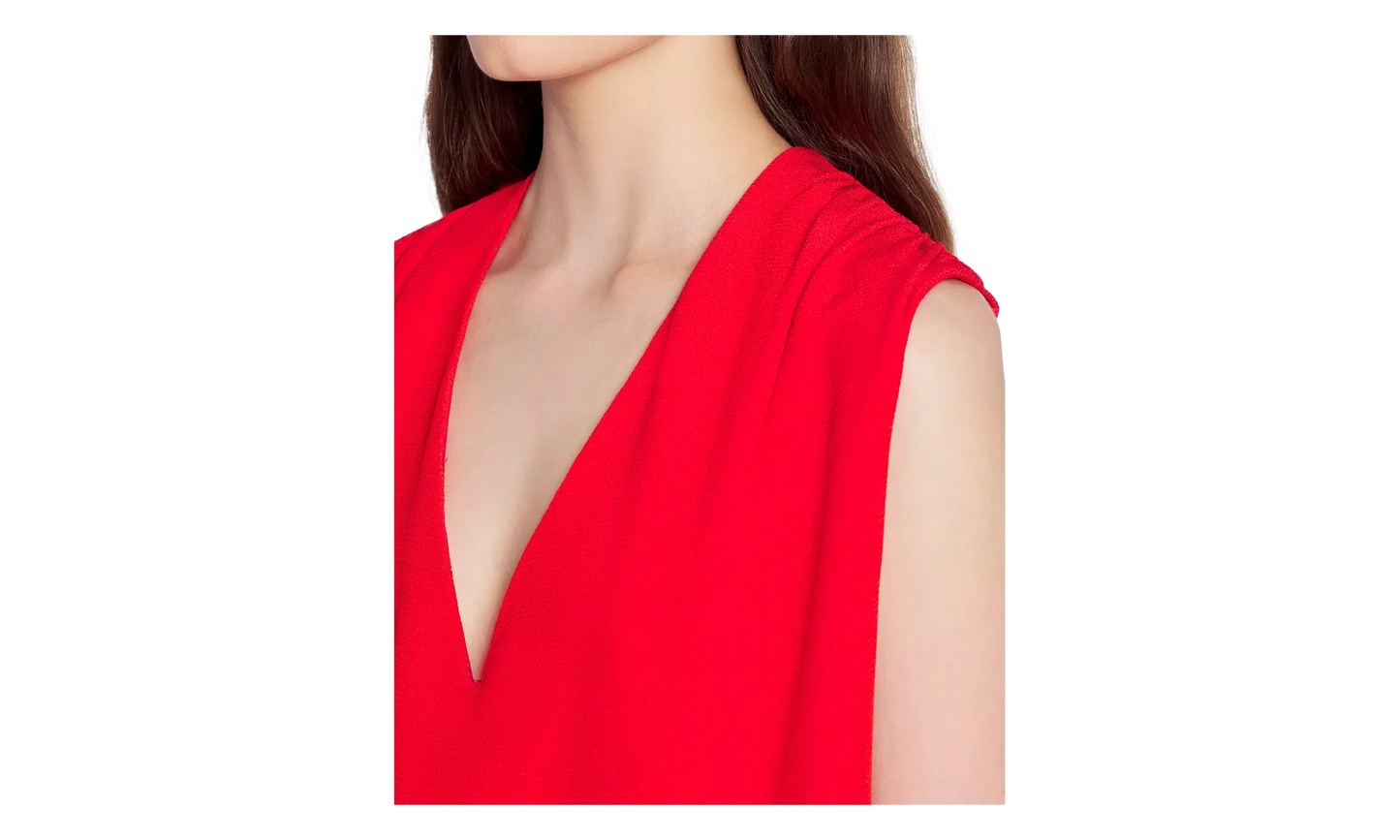 SILK SLEEVELESS BLOUSE "Red" RW TO0106 5609 P23 37