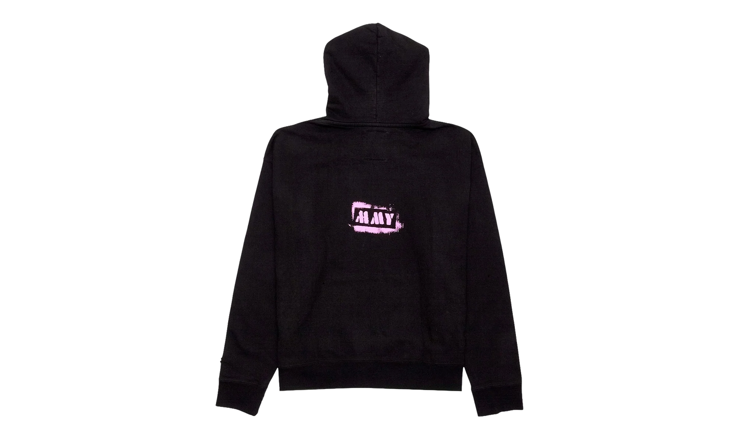 MMY x Champion Teddy Bear Logo Hooded Sweatshirt "Black Pink Multi" A09HD712 BLACK