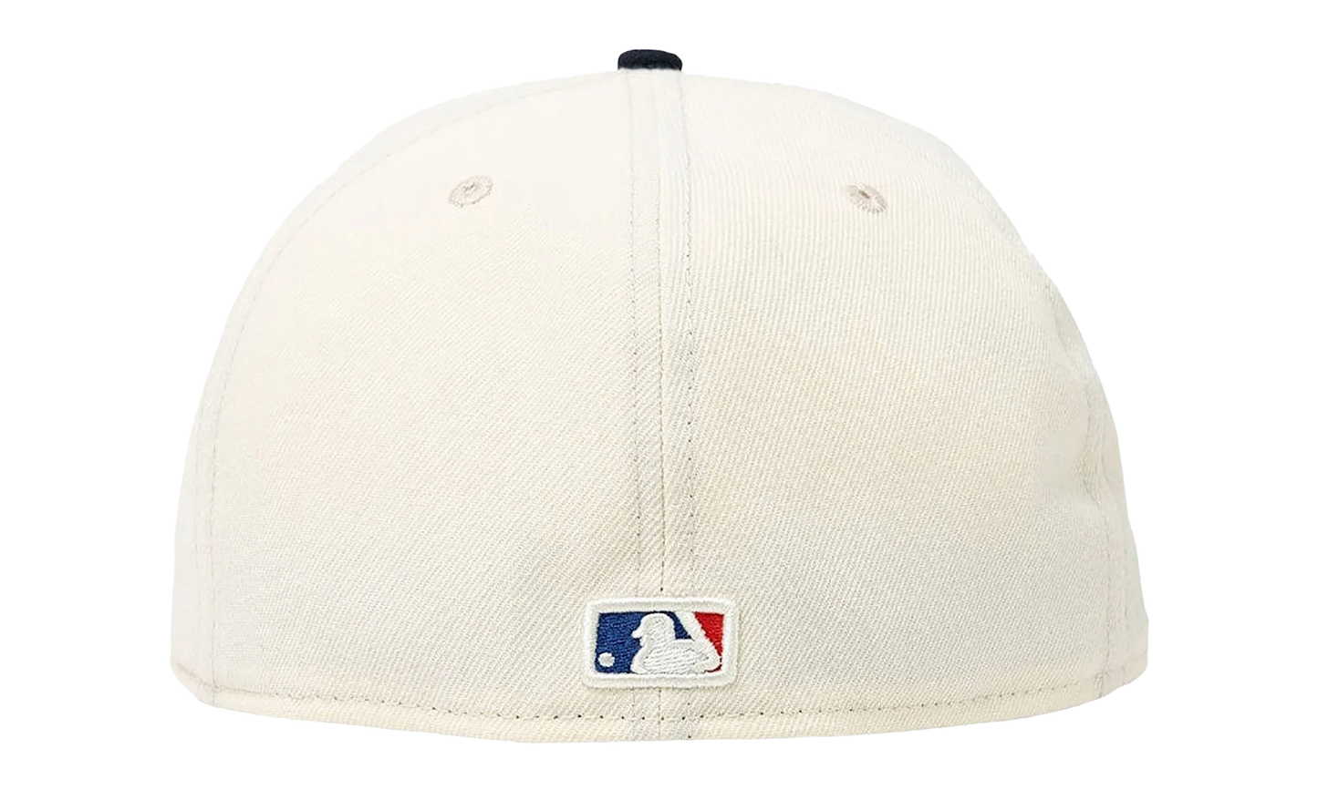 59FIFTY MLB ATLANTA BRAVES FITTED HAT "ERIC EMANUEL - Cream/ Navy" EE429