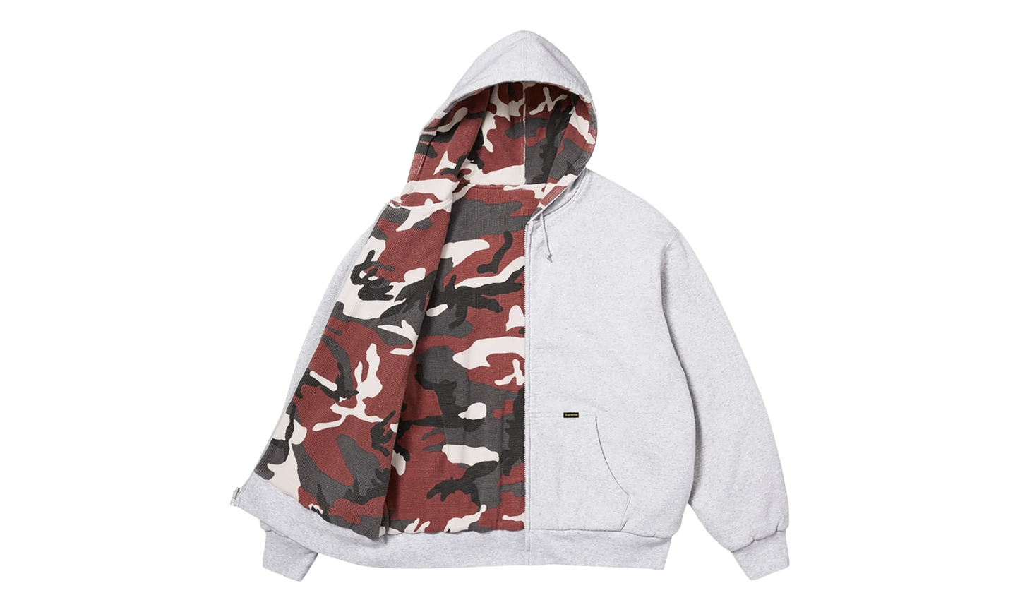 Reversible Work Zip Up Hooded Sweatshirt "FW25 - Heather Grey" SU26974
