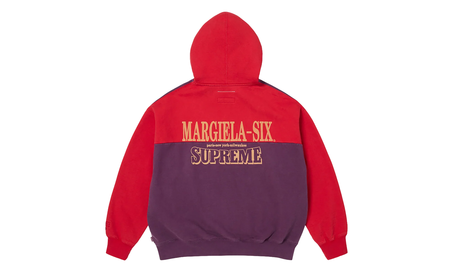 MM6 Maison Margiela Eagle Zip Up Hooded Sweatshirt "SS26 - Purple / Red" SU27174