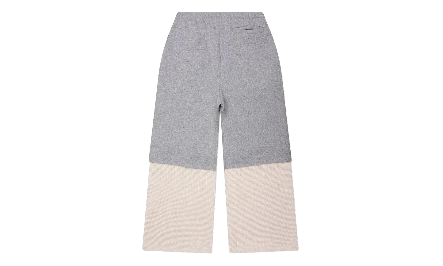 Double Layer Studded Sweatpant "Heather White" SAT005