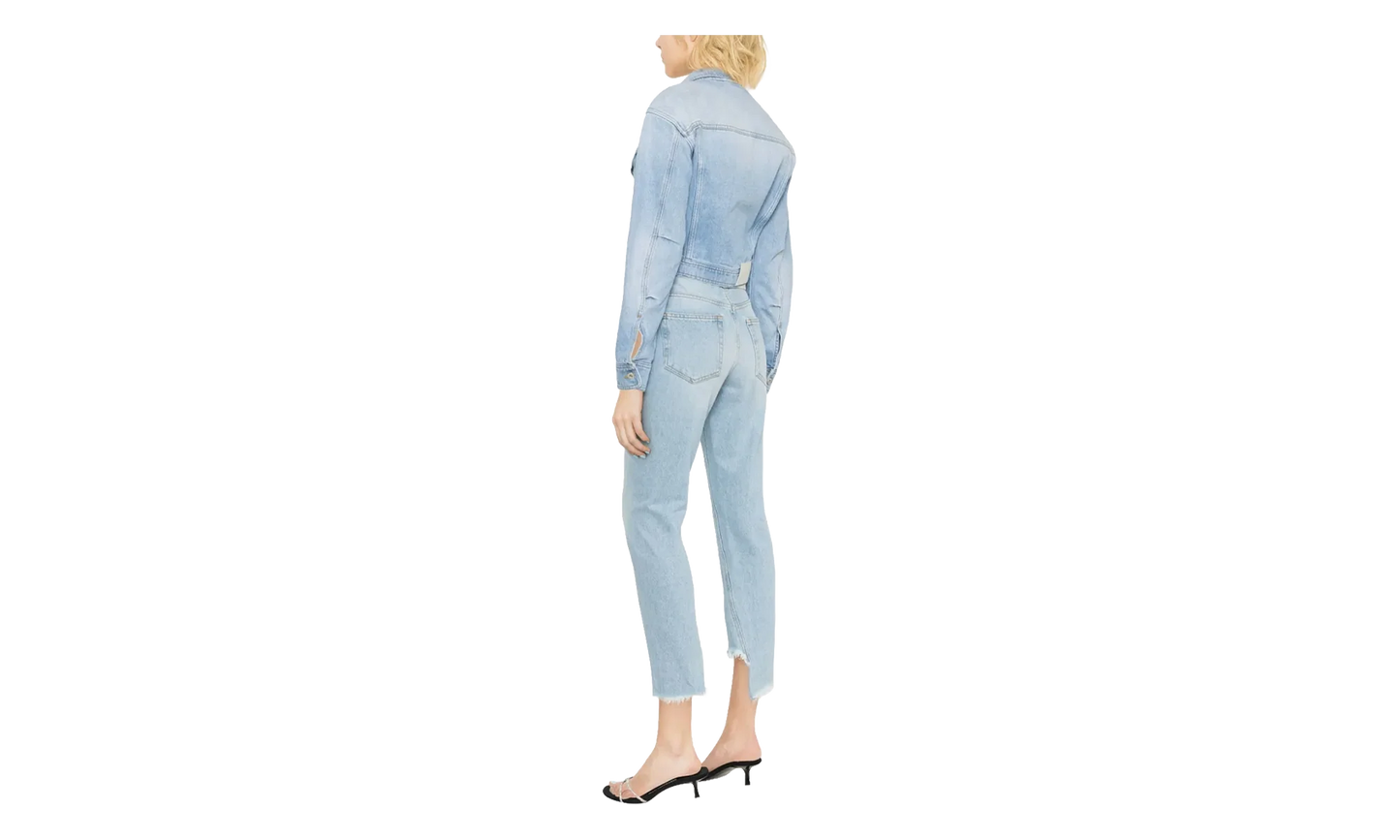 Toy Box Bleach Crop Jacket WMNS "Blue" OWYE041S23DEN0014000