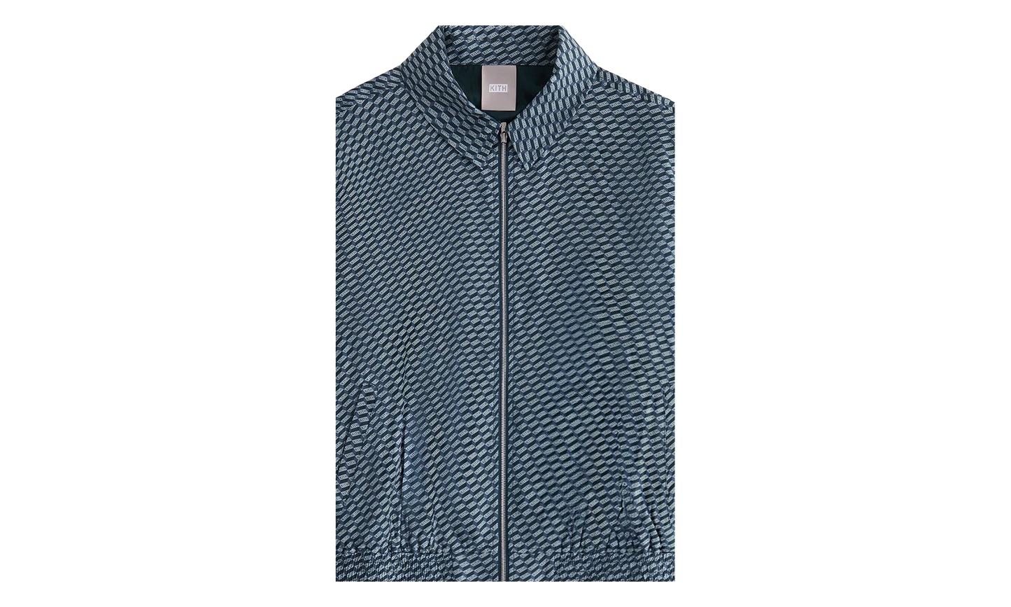 Gesa Monogram Silk Coach Jacket "Navy" khw010114 336