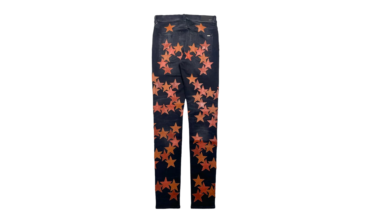 Leather Star Patch Jeans "Chemist - Aged Black" SS22MDS022 23