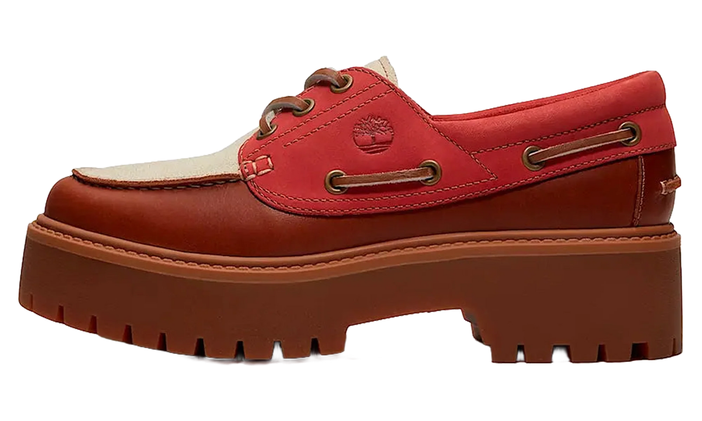 Stone Street Platform Boat WMNS "Rust Full-Grain / Medium Red" TB0A2GVFAFU