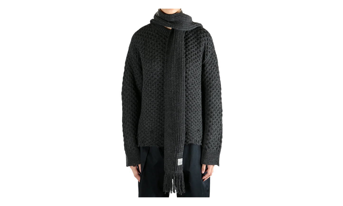 Knit Scarf "Dark Grey Melange" S52HL0049 M13132 855M