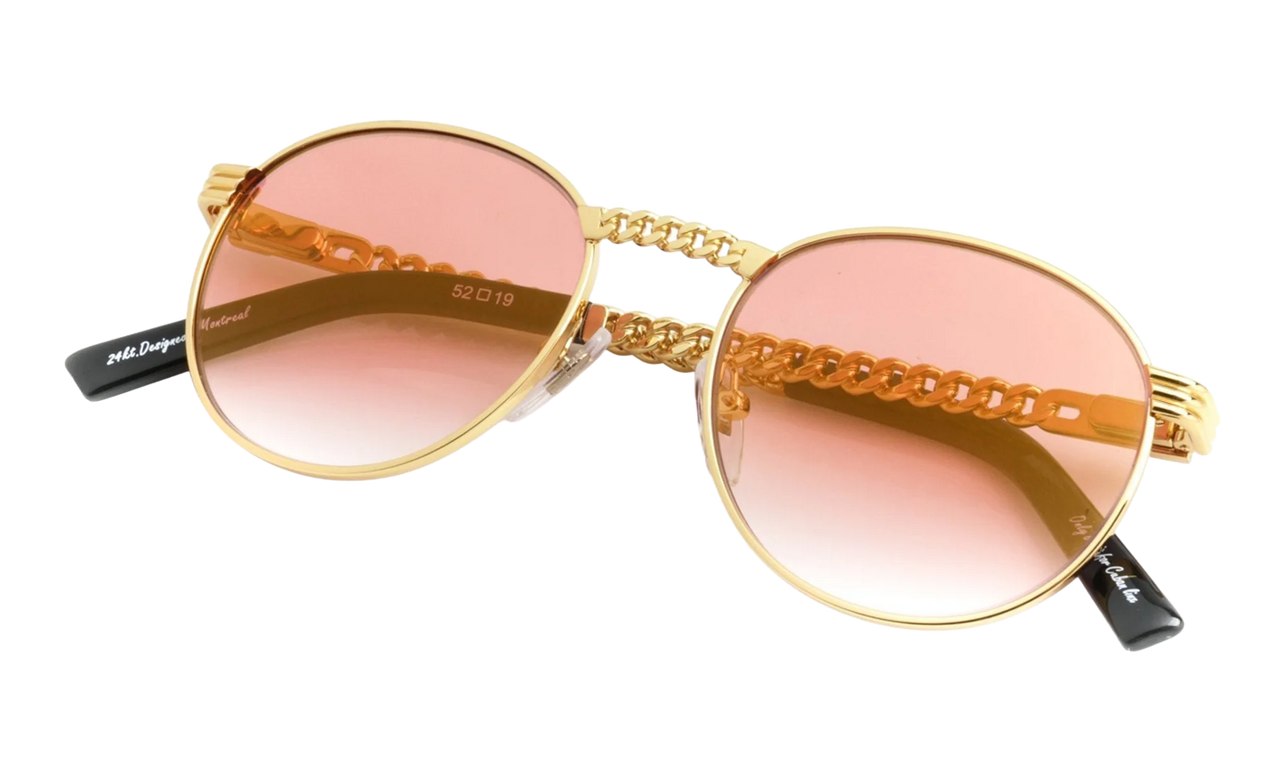 Miami Vice Cuban Link Edition 24KT "Yellow Gold / Candy Red Gradient Flash Gold" CLMV2 0002 16C7