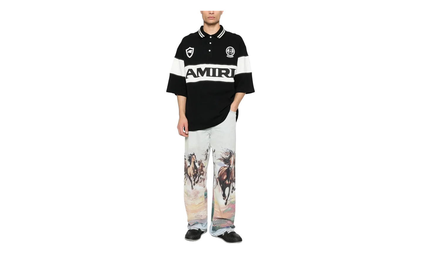 Sport Oversized Polo "Black" AMTOJR1003 001