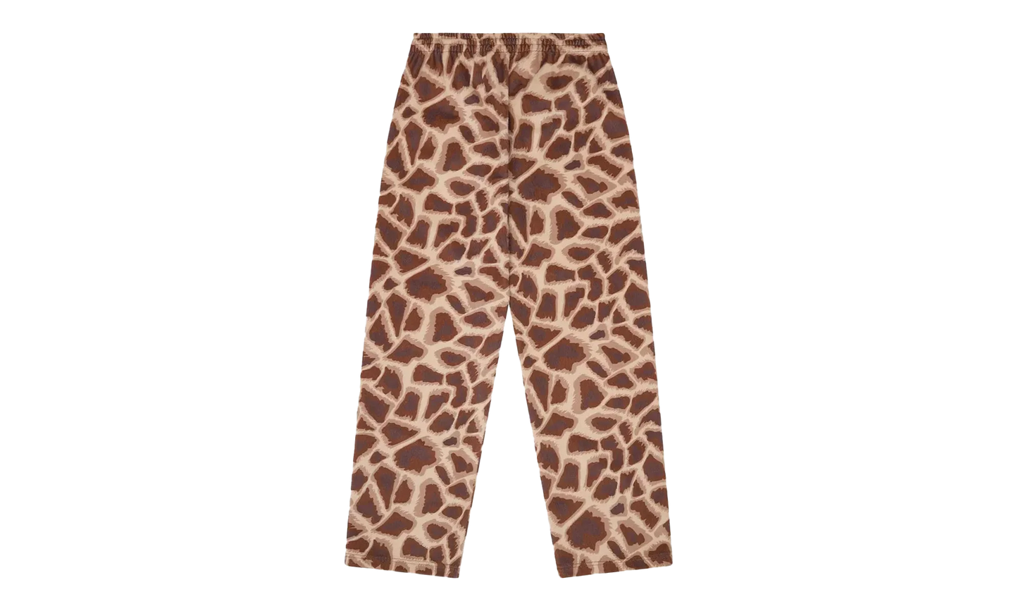 Faux Fur Giraffe Print Sweatpant "Brown" DT540